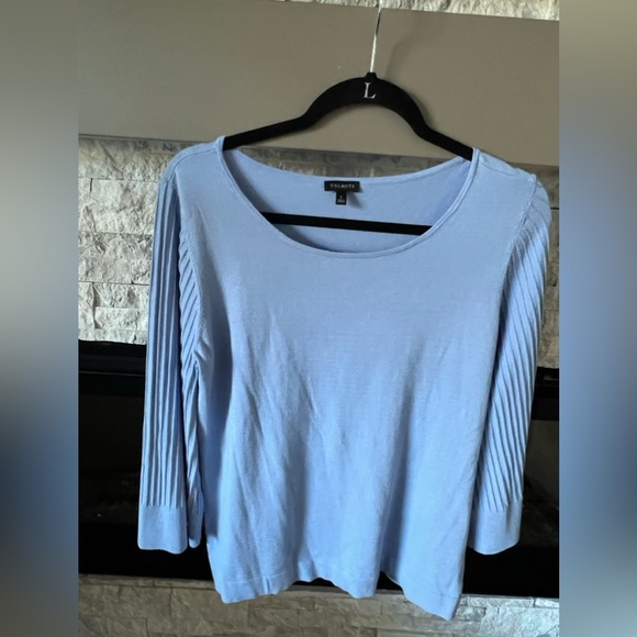 Talbots size Large light blue light sweater top - Picture 5 of 8
